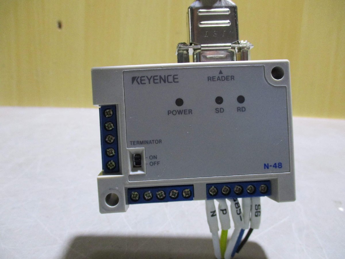 中古 KEYENCE N-48 Sensor 専用通信ユニット / KEYENCE BL-501 レーザ式バーコードリーダ (R51123AFE003)_画像4