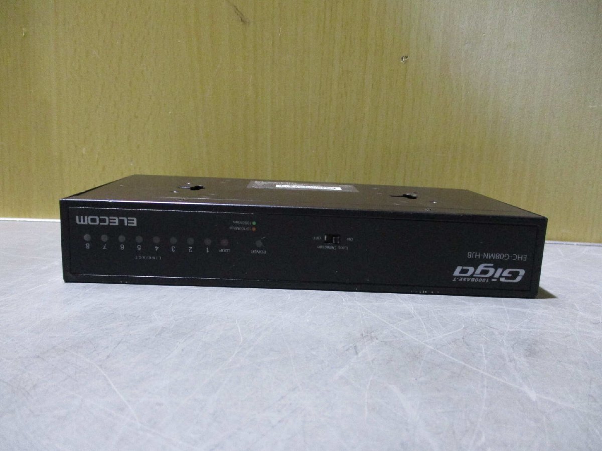 中古 Elecom EHC-G08MN-HJB 1000BASE-T対応 スイッチングハブ 2個 (JBQR51125C026)_画像7