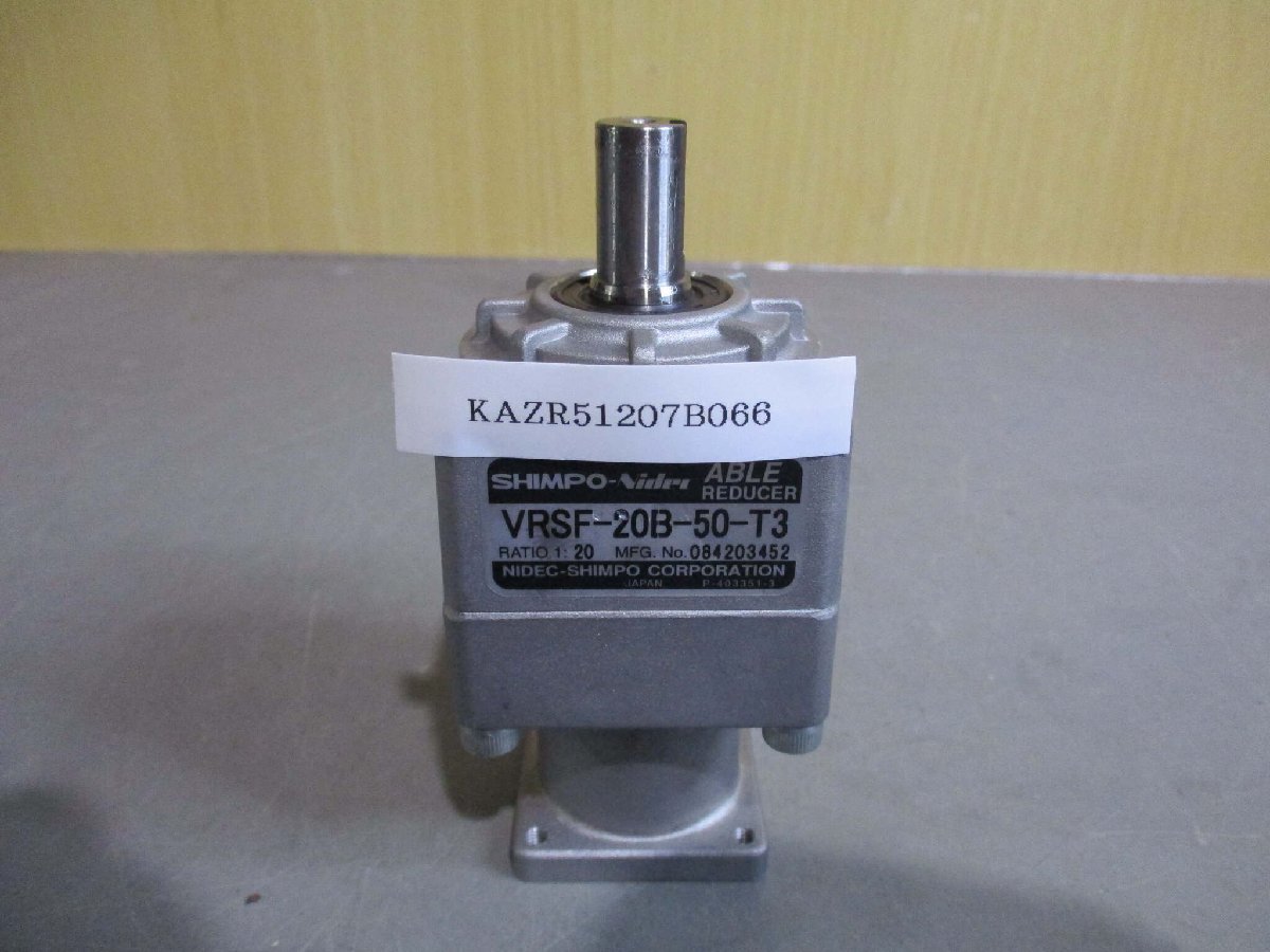 中古 SHIMPO ABLE REDUCER VRSF-20B-50-T3 エイブル減速機 (KAZR51207B066)_画像1