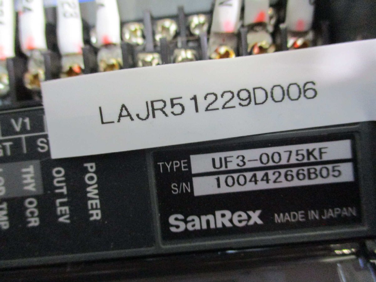 中古 SANREX UF3-0075KF サイリスタ式電力調整器 三相 中古 SANREX UF3-0075KF サイリスタ式電力調整器 三相