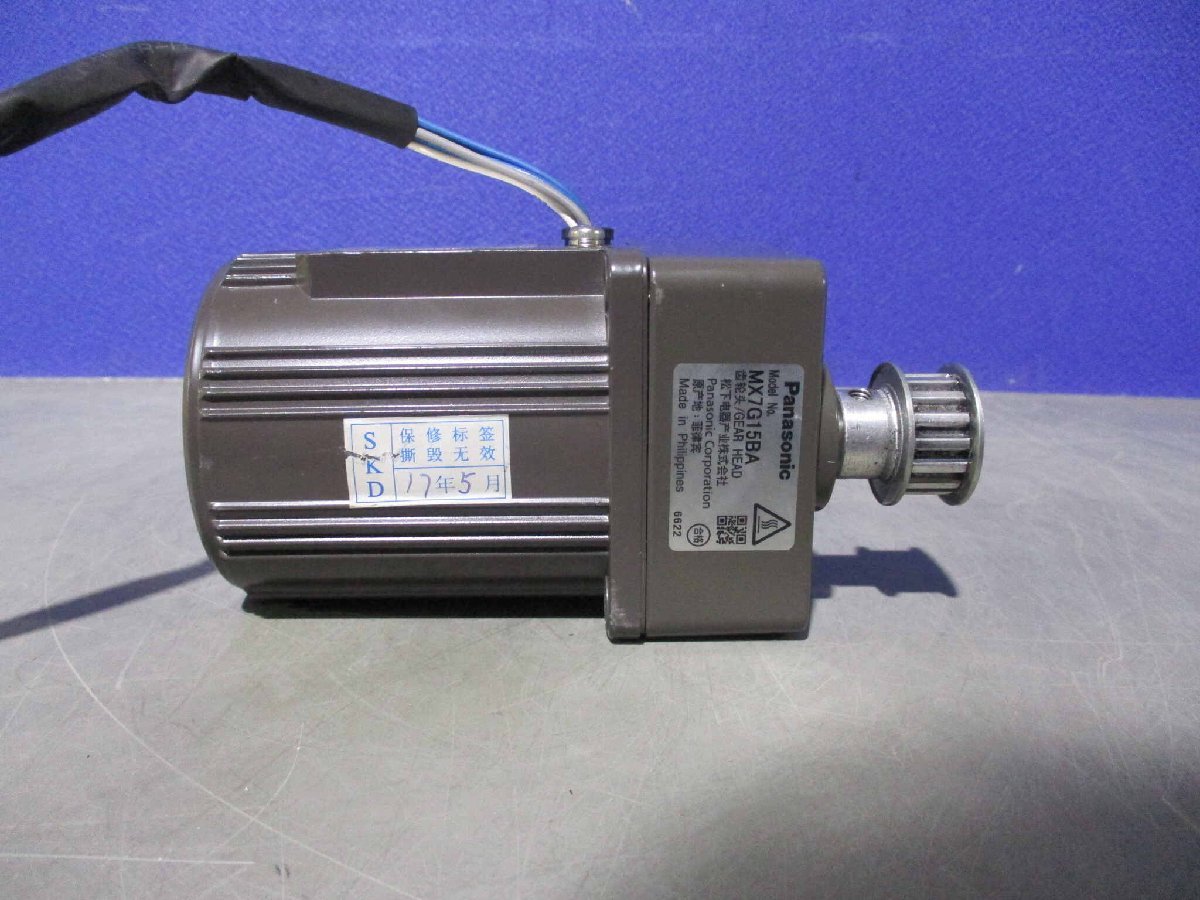 中古 Panasonic Gear reducer Gearbox MX7G15BA/Panasonic M71X15G4GGA MOTOR(KBZR60104D047)_画像3