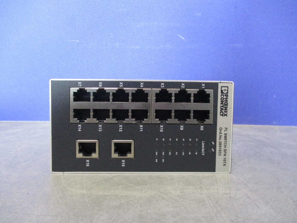 中古 Phoenix Contact 2891933 FL SWITCH SFN 16TX Industrial Ethernet Switch(JBER60106D029)_画像6