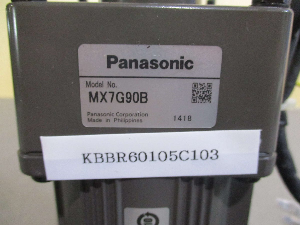 中古 Panasonic Gear reducer Gearbox MX7G90B/Panasonic M71X15G4GGA MOTOR(KBBR60105C103)_画像2