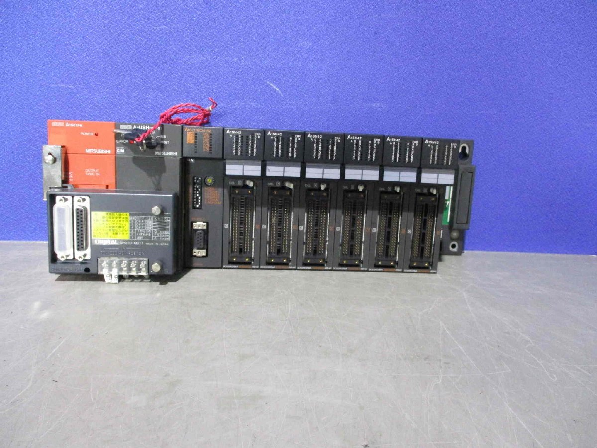 中古 MITSUBISHI A1S61PN/A2USHCPU-S1/A1SJ71UC24-R2/ A1SH42*6 (BANR51219C050)_画像7