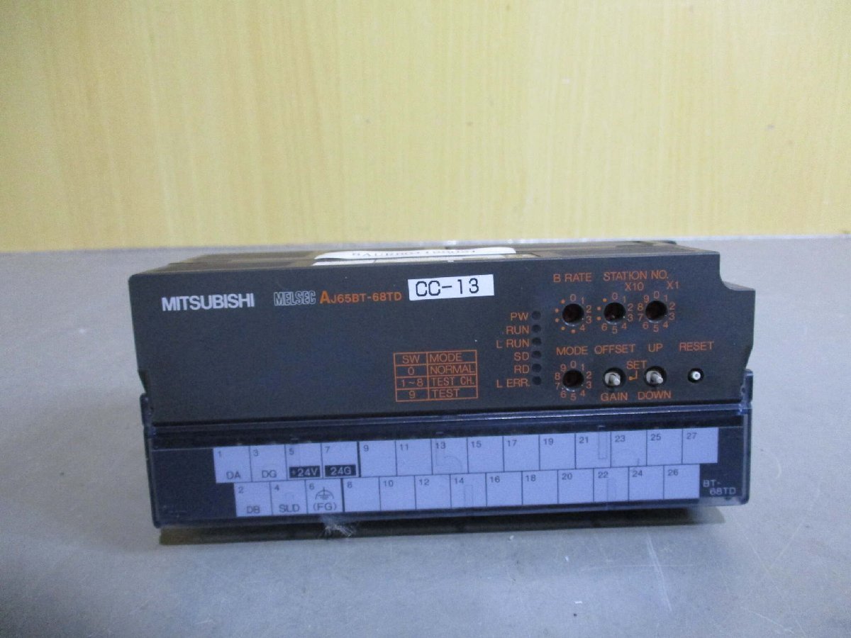 中古 MITSUBISHI THERMOCOUPLE INPUT UNIT AJ65BT-68TD CC-Link 熱電対温度入力装置 (BAUR60119B021)_画像5