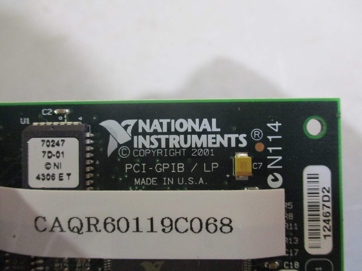 中古 NATIONAL INSTRUMENTS PCI-GPIB/LP PCIボード (CAQR60119C068)_画像4