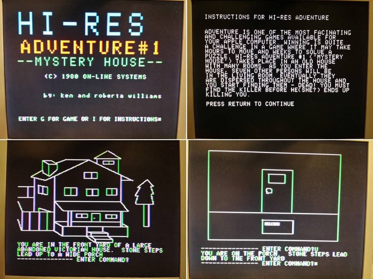 AppleⅡ soft HI-RES ADVENTURE#1 MYSTERY HOUSE mystery house On-Line Systems