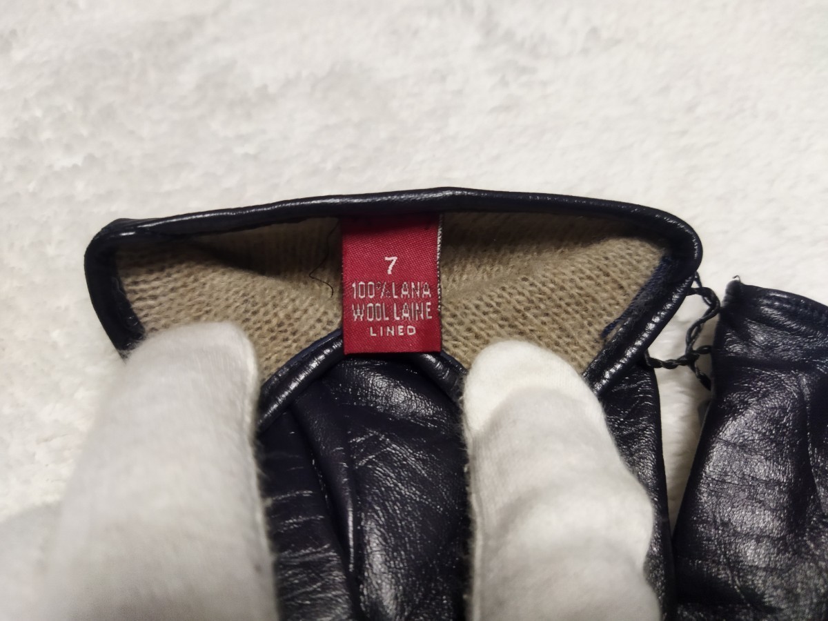 未使用品 CARIDEI カリディ レザーグローブ レディース スマホ対応手袋 サイズ 7 ブラック 黒色 羊革 イタリア製 正規品 無料匿名配送♪_画像3