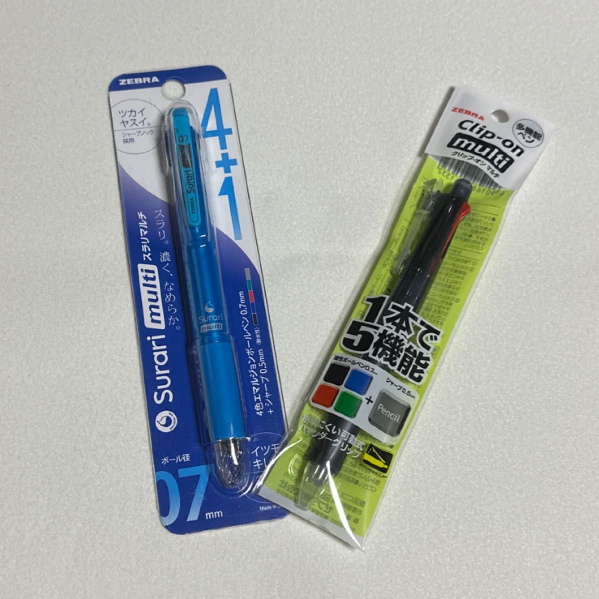 ZEBRA Clip-on multi・Surari multi 2本セット 多機能ペン お値下げ致しました。