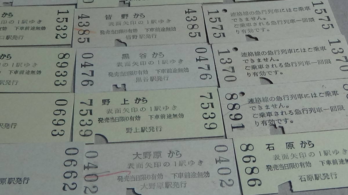 秩父鉄道　B型硬券18種18枚　三峰口←黒谷→寄居　13.4.15・他_画像8
