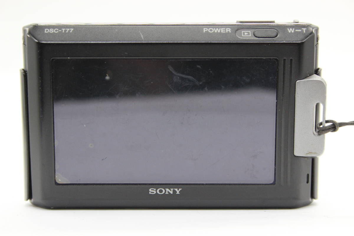 【返品保証】 ソニー SONY Cyber-shot DSC-T77 ブラック 4x バッテリー付き コンパクトデジタルカメラ s5415_画像4