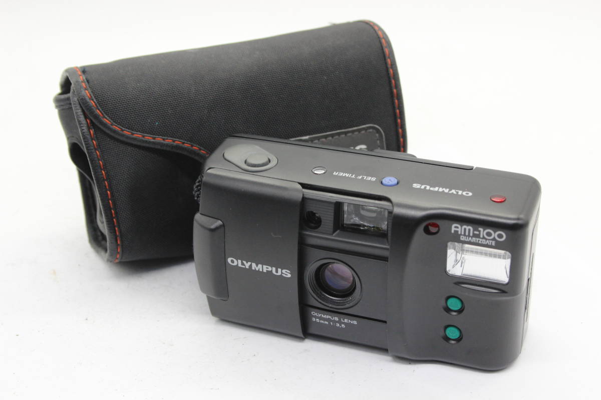 【返品保証】 オリンパス Olympus AM-100 35mm F3.5 ケース付き コンパクトカメラ s5477