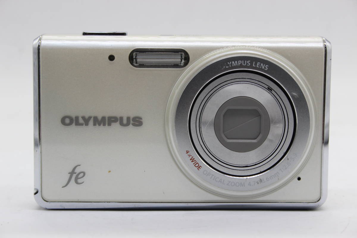 【返品保証】 オリンパス Olympus FE-4020 ホワイト 4x Wide バッテリー付き コンパクトデジタルカメラ s6177_画像2