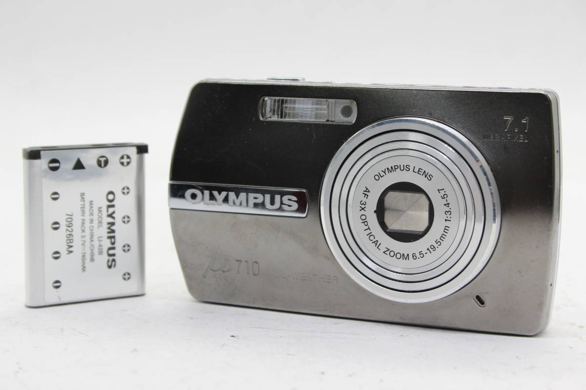 【返品保証】 オリンパス Olympus μ 710 AF 3x バッテリー付き コンパクトデジタルカメラ s6233の画像1