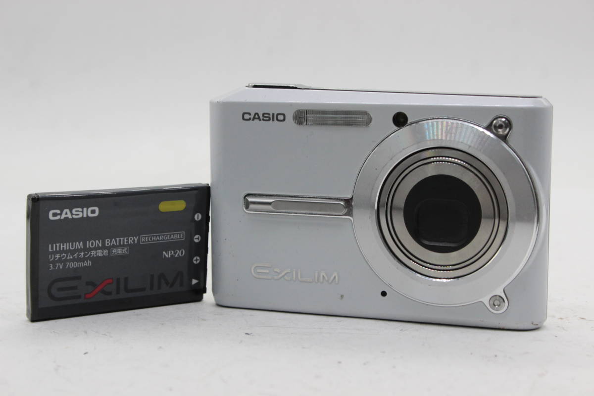 【返品保証】 カシオ Casio Exilim EX-S500 ホワイト 3x バッテリー付き コンパクトデジタルカメラ s6259_画像1