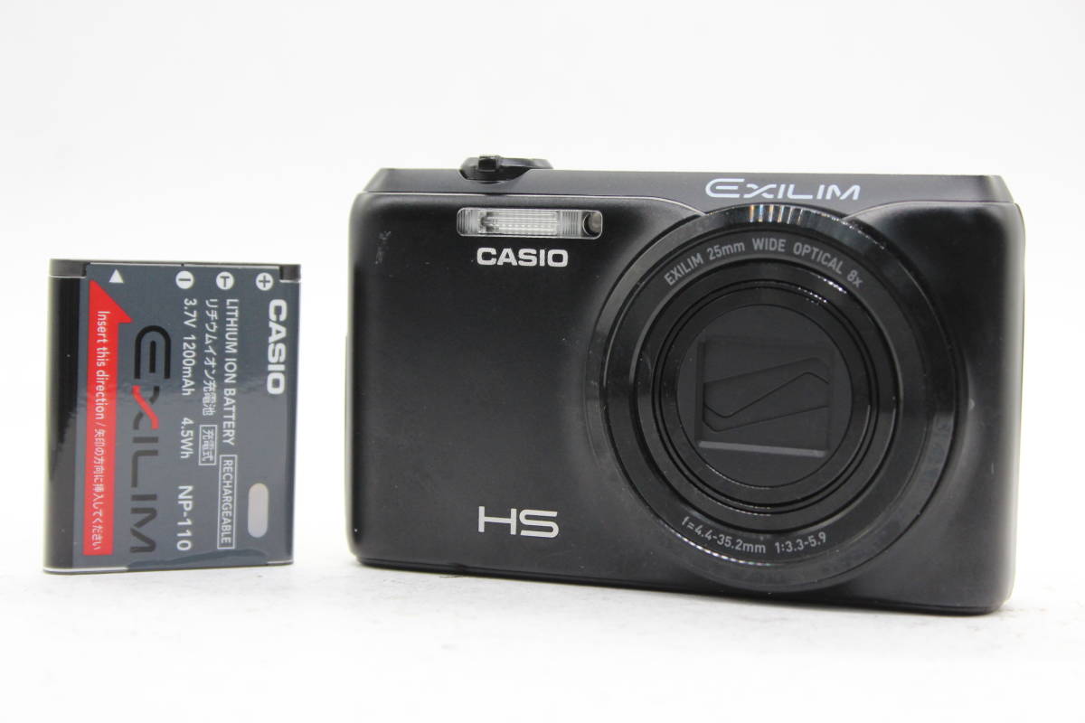 【美品 返品保証】 カシオ Casio Exilim EX-ZR20 ブラック 8x バッテリー付き コンパクトデジタルカメラ s6274