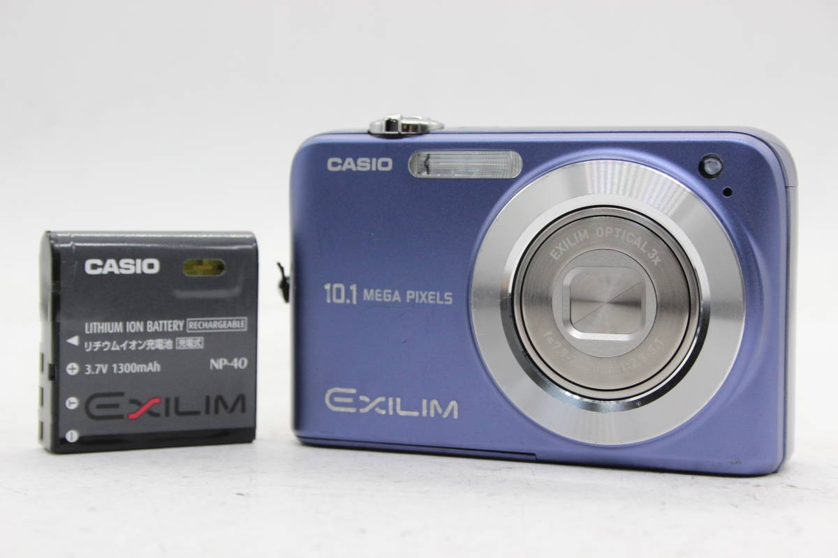 【返品保証】 カシオ Casio Exilim EX-Z1080 ブルー 3x バッテリー付き コンパクトデジタルカメラ s6288