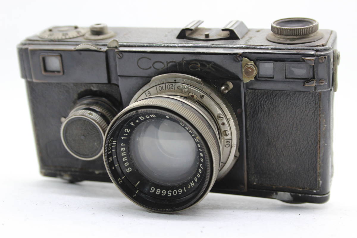 【訳あり品】 コンタックス Contax I型 ブラック Carl Zeiss Jena Sonnar 5cm F2 レンジファインダー カメラ s6310_画像1