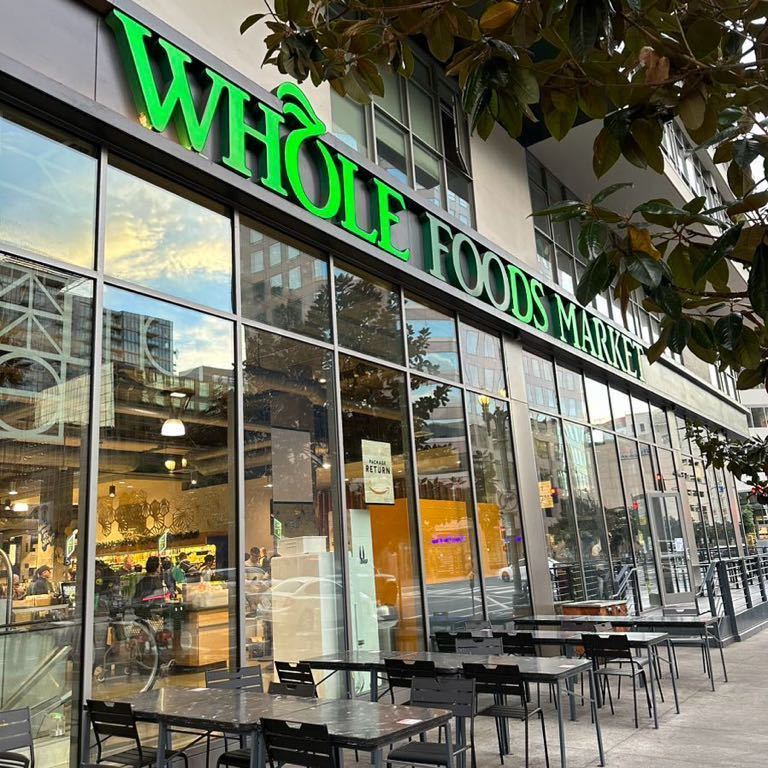 Whole Foods Market ホールフーズ 紙袋 5枚 ショッパー 角底 袋 エコバッグ ハワイ アメリカ カリフォルニア 海外 スーパー 新品 未使用_画像6