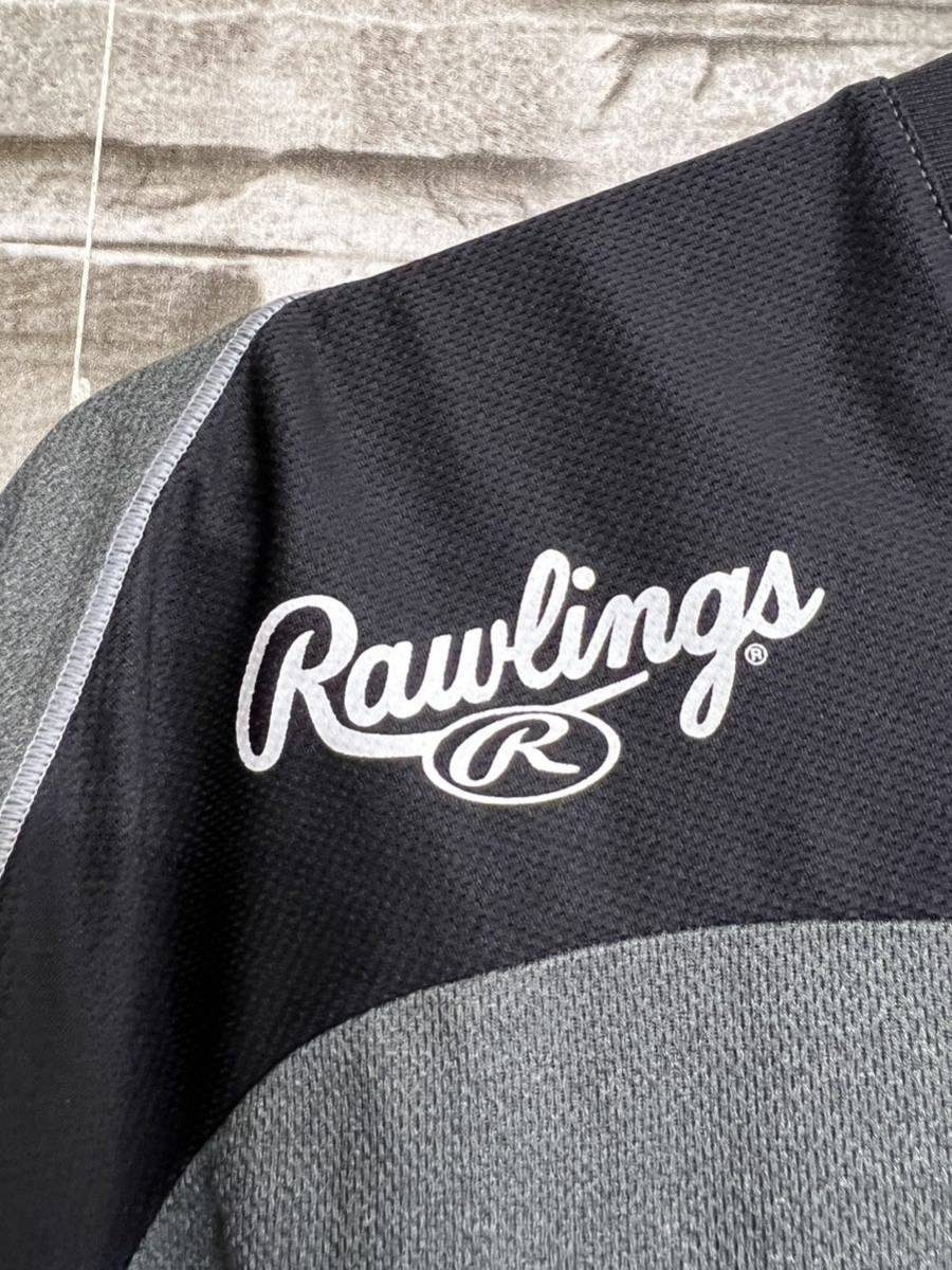 Rawlings ローリングス Tシャツ M Tee 半袖 半袖Tシャツ ベースボール 野球 練習着 グレーの画像10