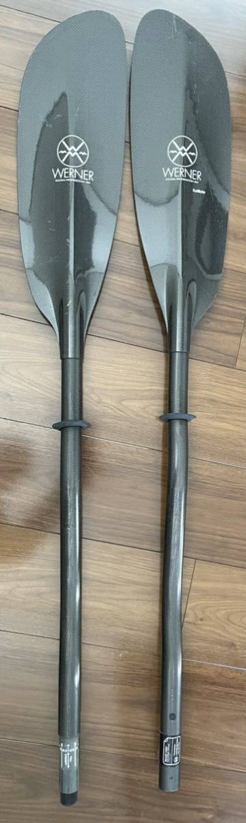 ...  лопатка   ...  карбон  ... ось 2... лопатка    черный  220cm WERNER PADDLES KALLISTE CARBON BENT-SHAFT BLACK