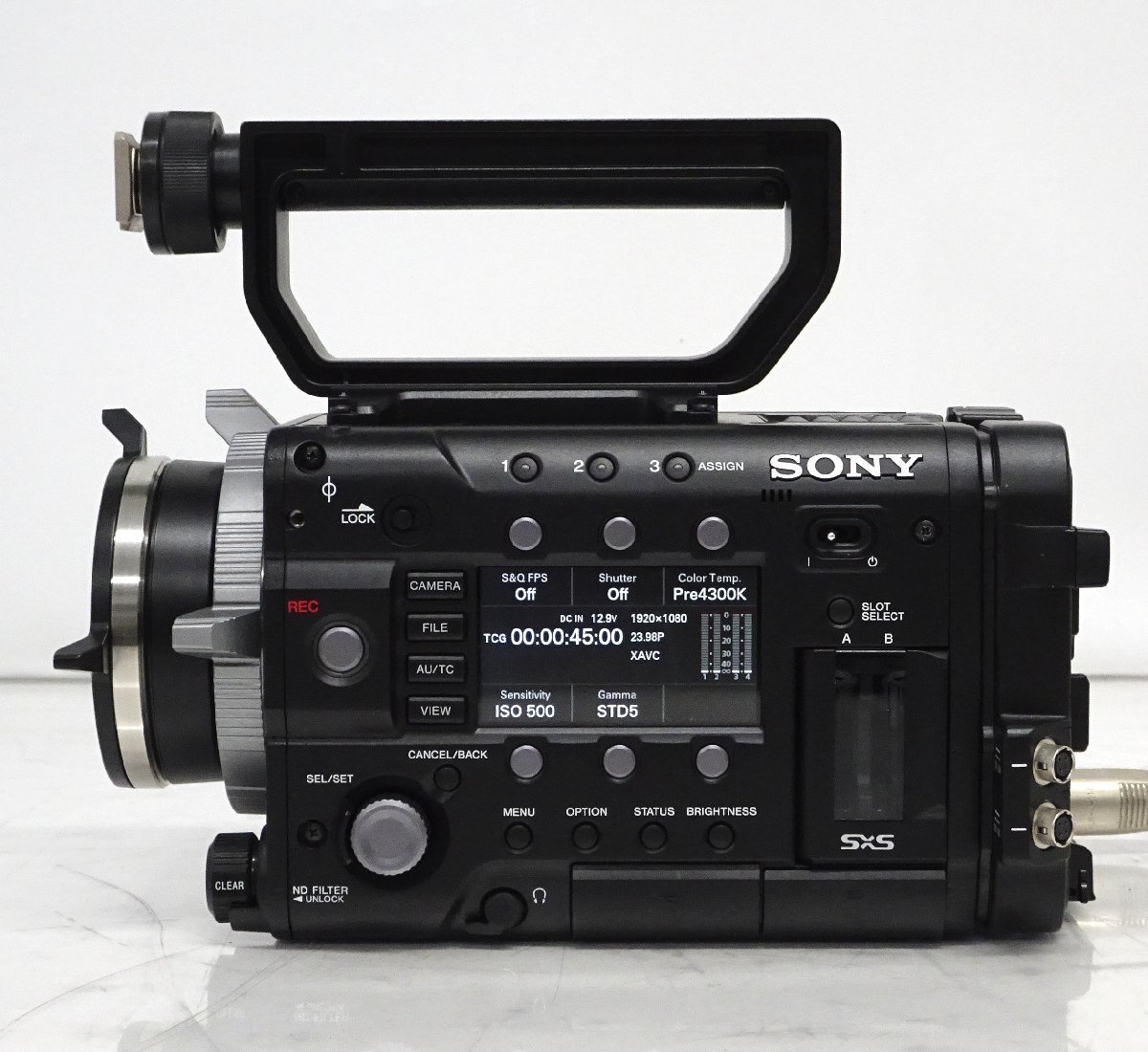 SONY PMW-F55 CineAlta 4Kカメラ（使用時間33H・カメラ本体のみ）【中古/レンズフィルターに曇り/訳あり動作品】#392905の画像3
