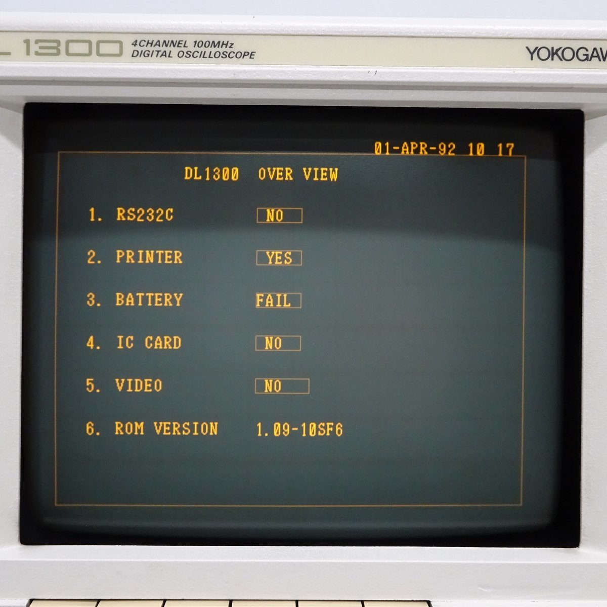 YOKOGAWA 横河 DL1300 4ch/100MHz デジタルオシロスコープ 【中古/動作しますが未校正・現状品】#395515の画像8