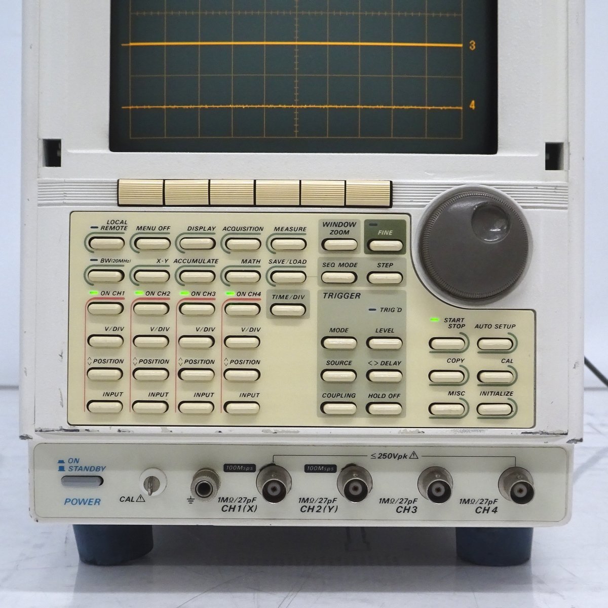 YOKOGAWA 横河 DL1300 4ch/100MHz デジタルオシロスコープ 【中古/動作しますが未校正・現状品】#395515の画像3