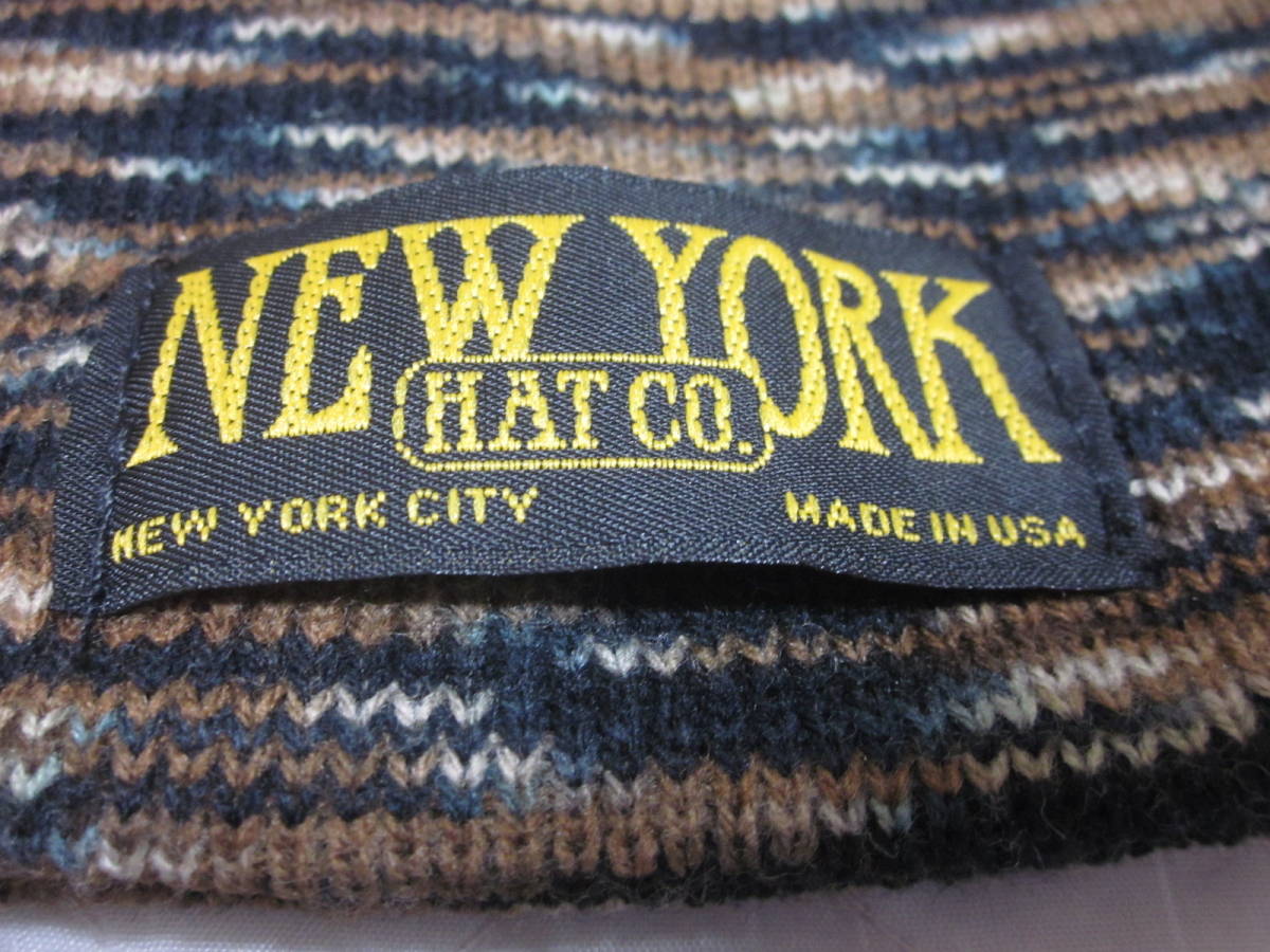 ☆☆☆【 新規出品 】NEW YORK HAT CO. ニューヨークハット：MADE IN USA：ニット帽子：WPL6134・サイズ ONE SISE：送料無料_メーカータグ部