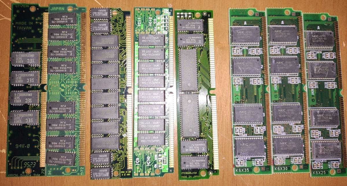 72pin SIMM total 17 sheets Junk 72 pin memory 