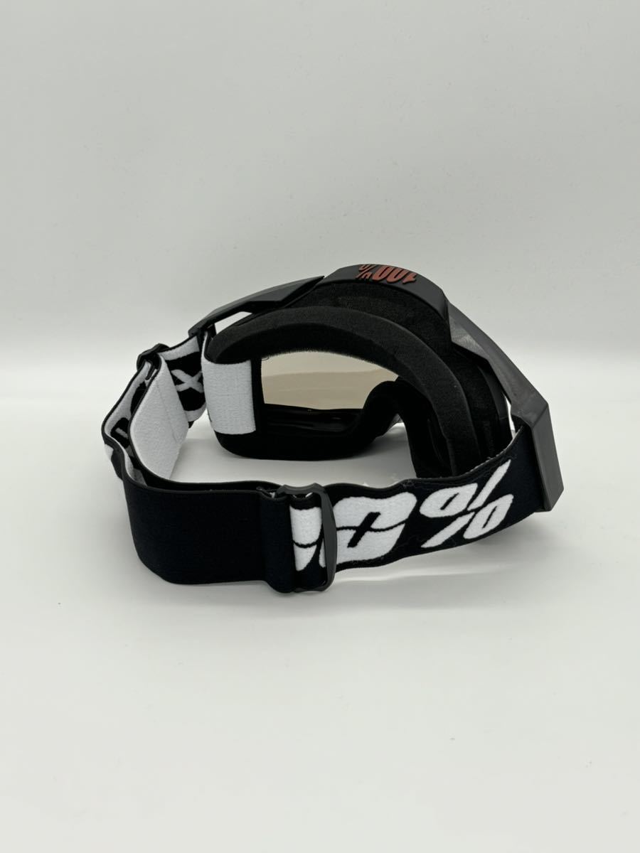 モトクロス　ゴーグル　黒白　MX ヘルメット　オフロード　100 スノーボード_画像2