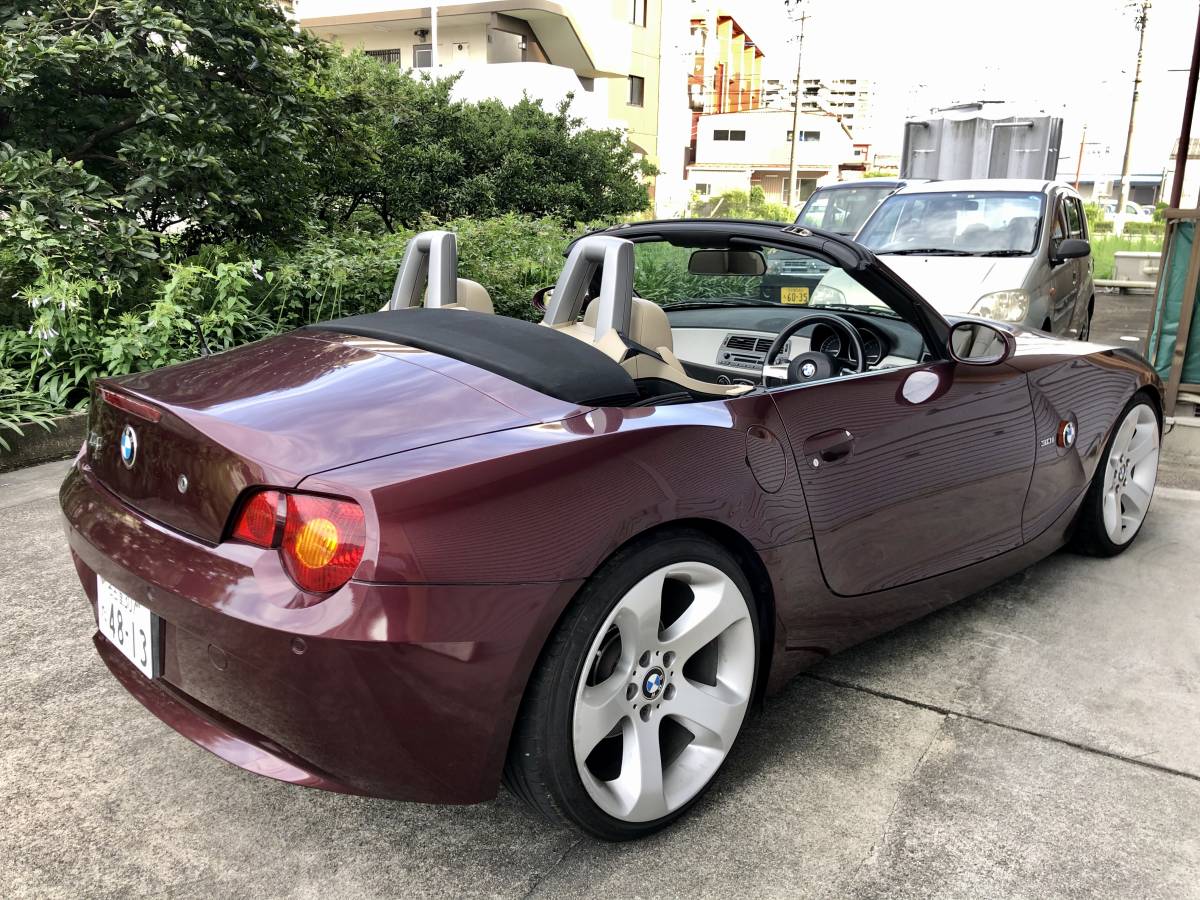 希少なメルローレッド&ベージュ革内装 2003(H15) BMW Z4 3.0i AT BT30 検R6/9迄 低走行 売り切り_画像3