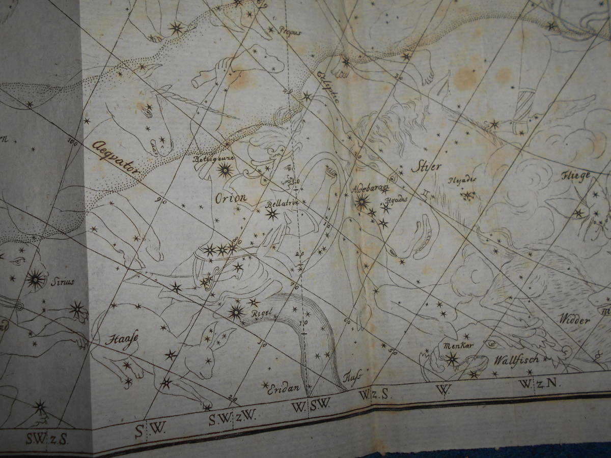 即決1777年『ボーデの星空ガイド入門』天球図、天文暦学書、星図 即決1777年『ボーデの星空ガイド入門』天球図、天文暦学書、星図