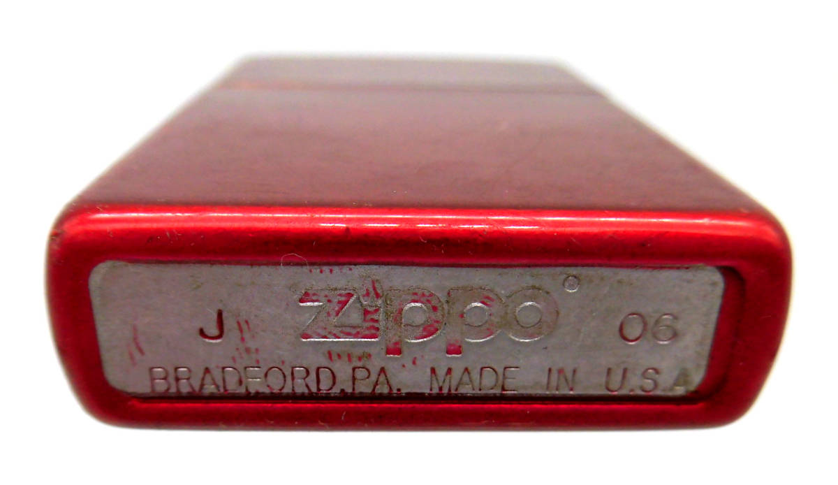 ZIPPO ジッポ 2006年製 コーティング加工 オイルライター 赤_画像3