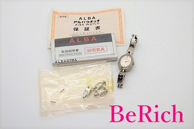 セイコー SEIKO アルバ ALBA ingenuレディース 腕時計 Y151-5G40 ピンク ゴールド 文字盤 SS ブレス【中古】ht2653_画像8