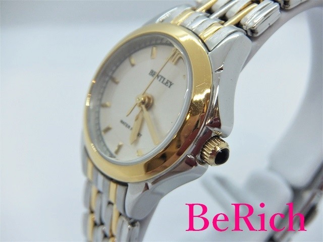 ベントレー BENTLEY レディース 腕時計 BK7030 白 ホワイト 文字盤 SS ブレス ゴールド シルバー デイト【中古】ht2472_画像2