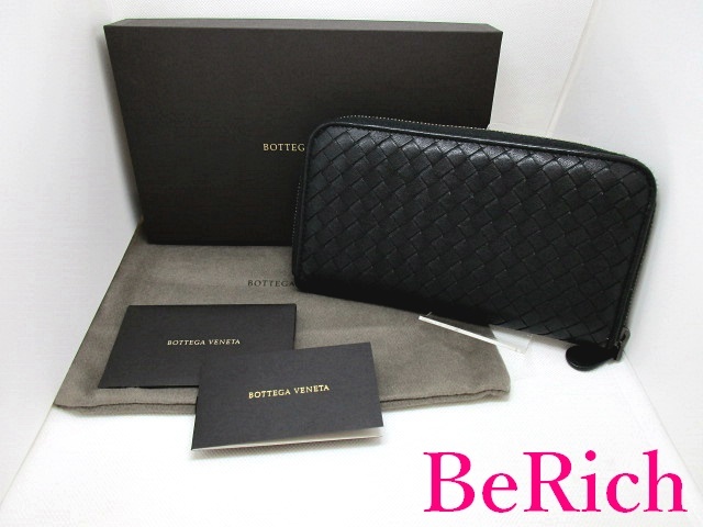 ボッテガ ヴェネタ BOTTEGA VENETA ラウンド ファスナー 長財布 114076 イントレチャート レザー 【中古】bs2931_画像7