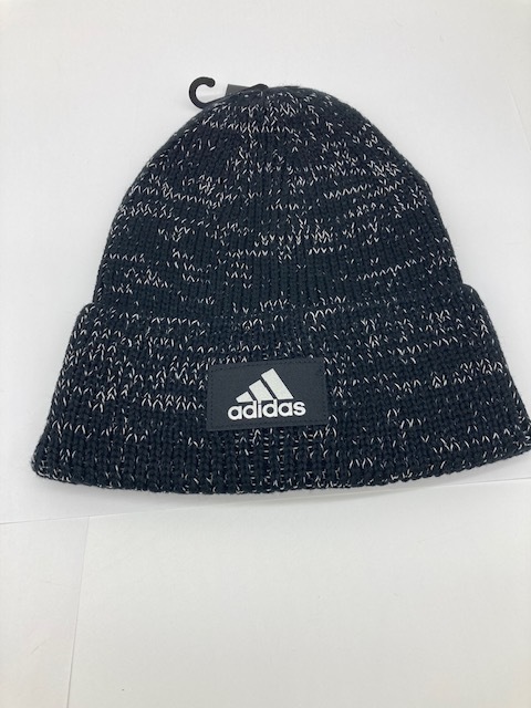 adidas/アディダス　ニットキャップ　ニット帽子　ニット帽　ビーニーキャップ　HG7798：ブラック/リフレクティブシルバー　未使用品_画像1