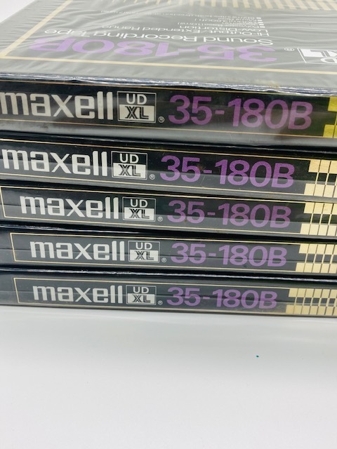 未使用　/　未開封　maxell　/　マクセル オープンリールテープ UD XL 35-180B 5本セット_画像4