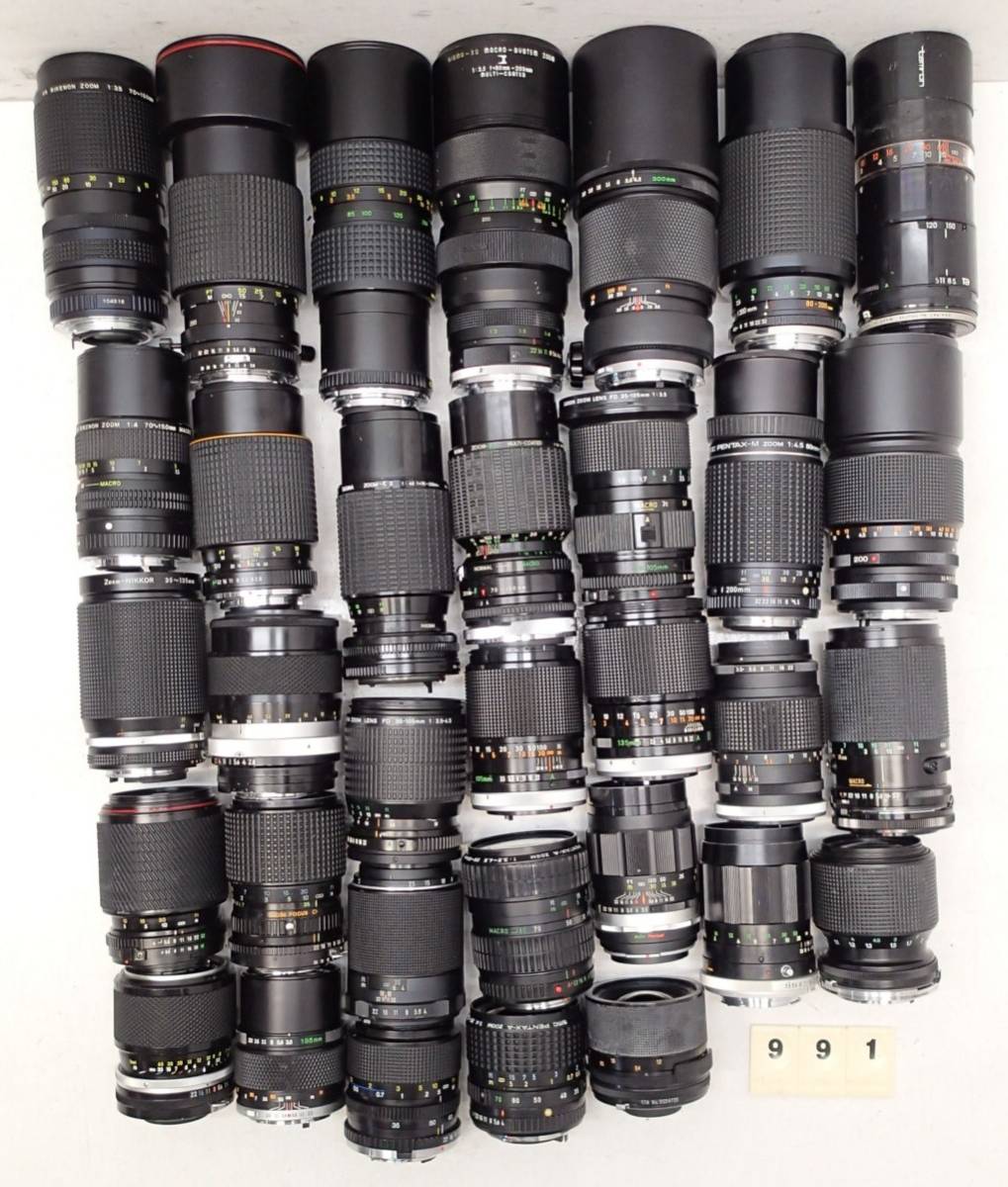 M991D 大量 ３３個 MF レンズ ニコン NIKKOR キャノン FD FL オリンパス OM Zuiko コニカ Hexanon トキナ AT-X SMC PENTAX 等 ジャンク_画像7