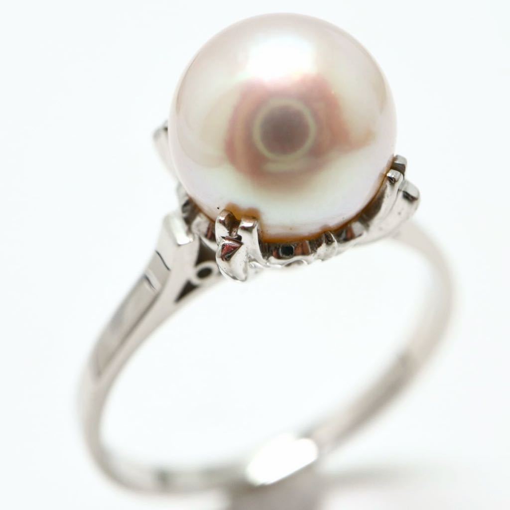 TASAKI(田崎真珠)《Pt900 アコヤ本真珠リング》J 4.4g 14.5号 指輪 ring pearl パール jewelry ジュエリー EA9/EB4_画像1