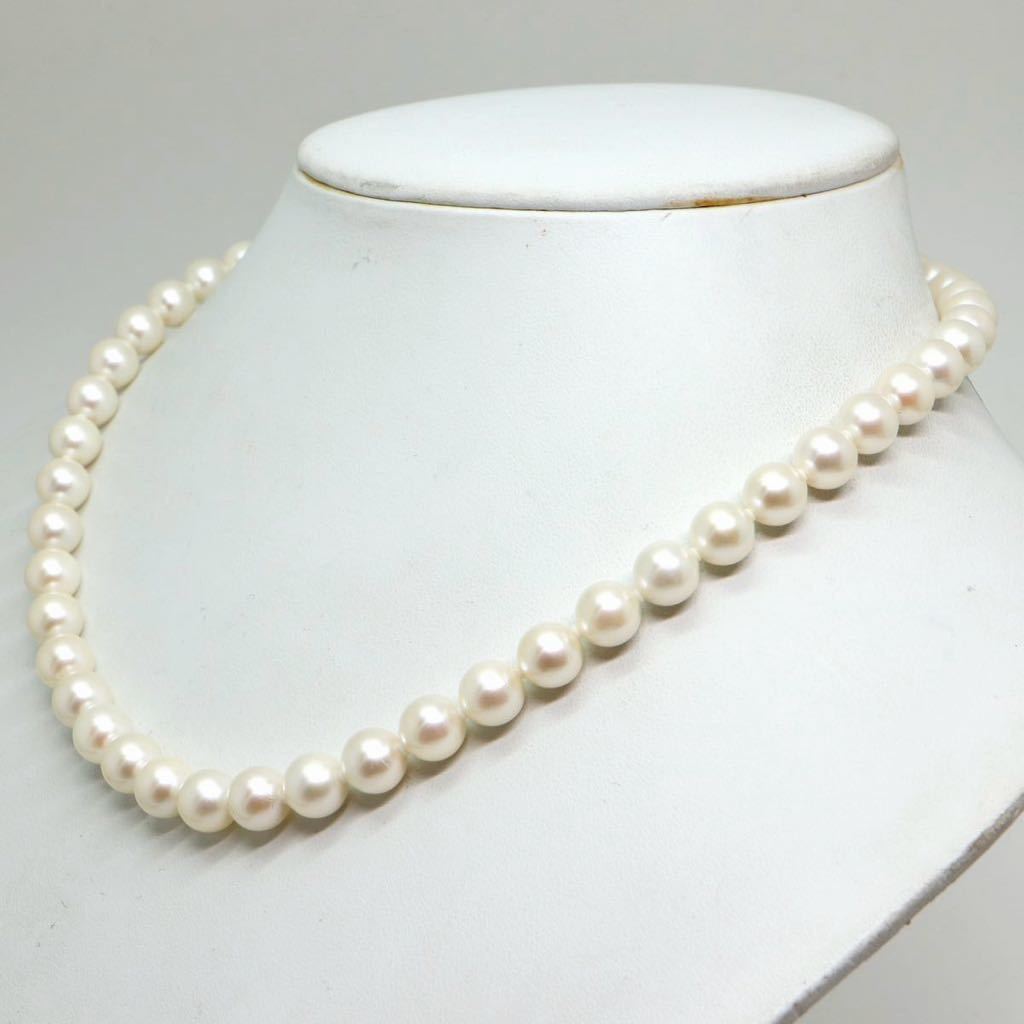 ソーティング付き!!《アコヤ本真珠ネックレス》J 7.5-8.0mm珠 36.7g 45cm pearl necklace ジュエリー jewelry EA3/EC6_画像4