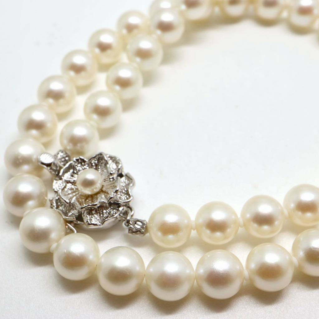 ソーティング付き!!《アコヤ本真珠ネックレス》J 7.5-8.0mm珠 36.7g 45cm pearl necklace ジュエリー jewelry EA3/EC6_画像1