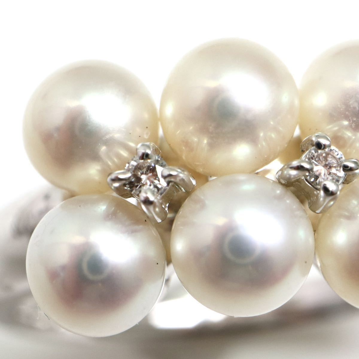 新品仕上げ済み!!POLA jewelry(ポーラジュエリー)《Pt900天然ダイヤモンド/アコヤ本真珠リング》J 5.9g 11号 diamond ring pearl EB5/EB6_画像6