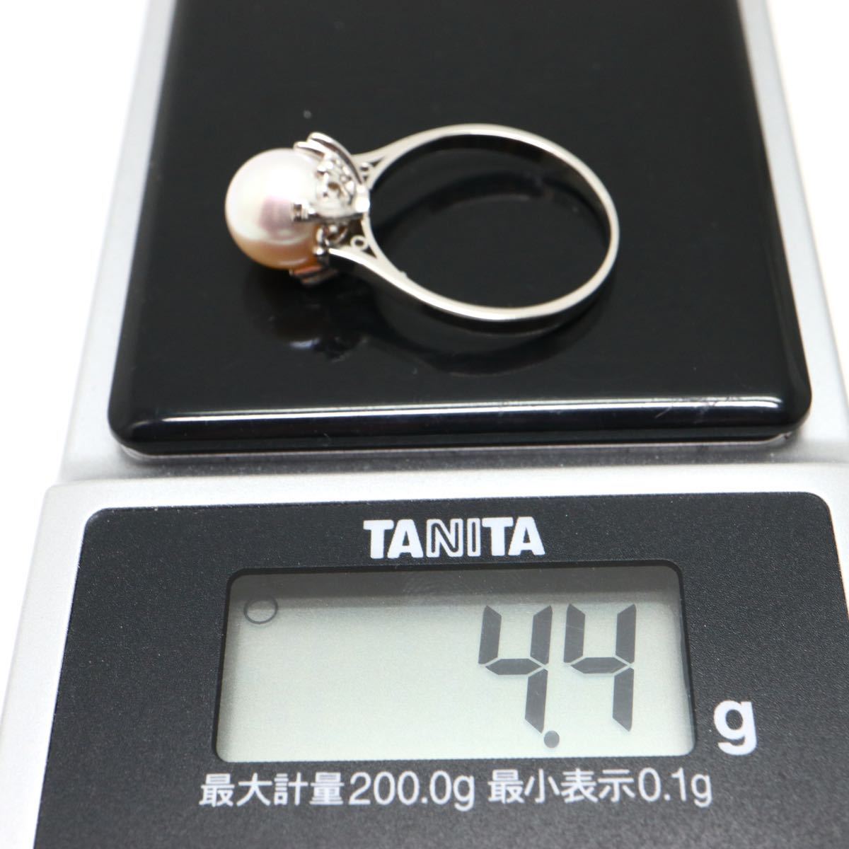 TASAKI(田崎真珠)《Pt900 アコヤ本真珠リング》J 4.4g 14.5号 指輪 ring pearl パール jewelry ジュエリー EA9/EB4_画像7