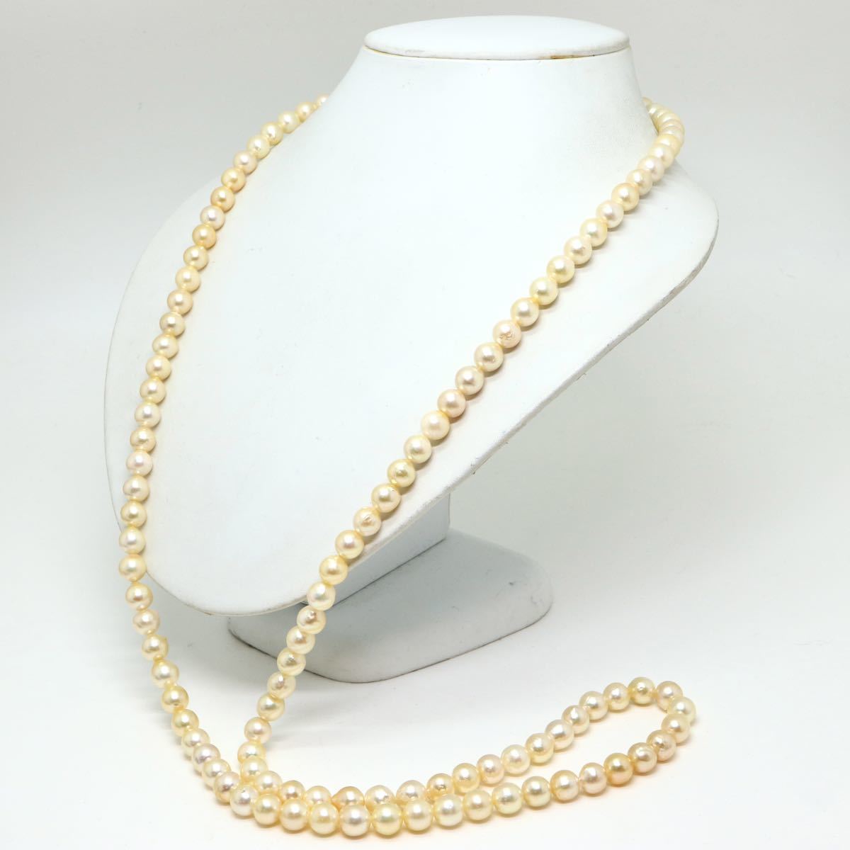 ソーティング付き!!《アコヤ本真珠ネックレス》J 8.0-8.5mm珠 93.4g 100cm pearl necklace ジュエリー jewelry EB0/EC0_画像3