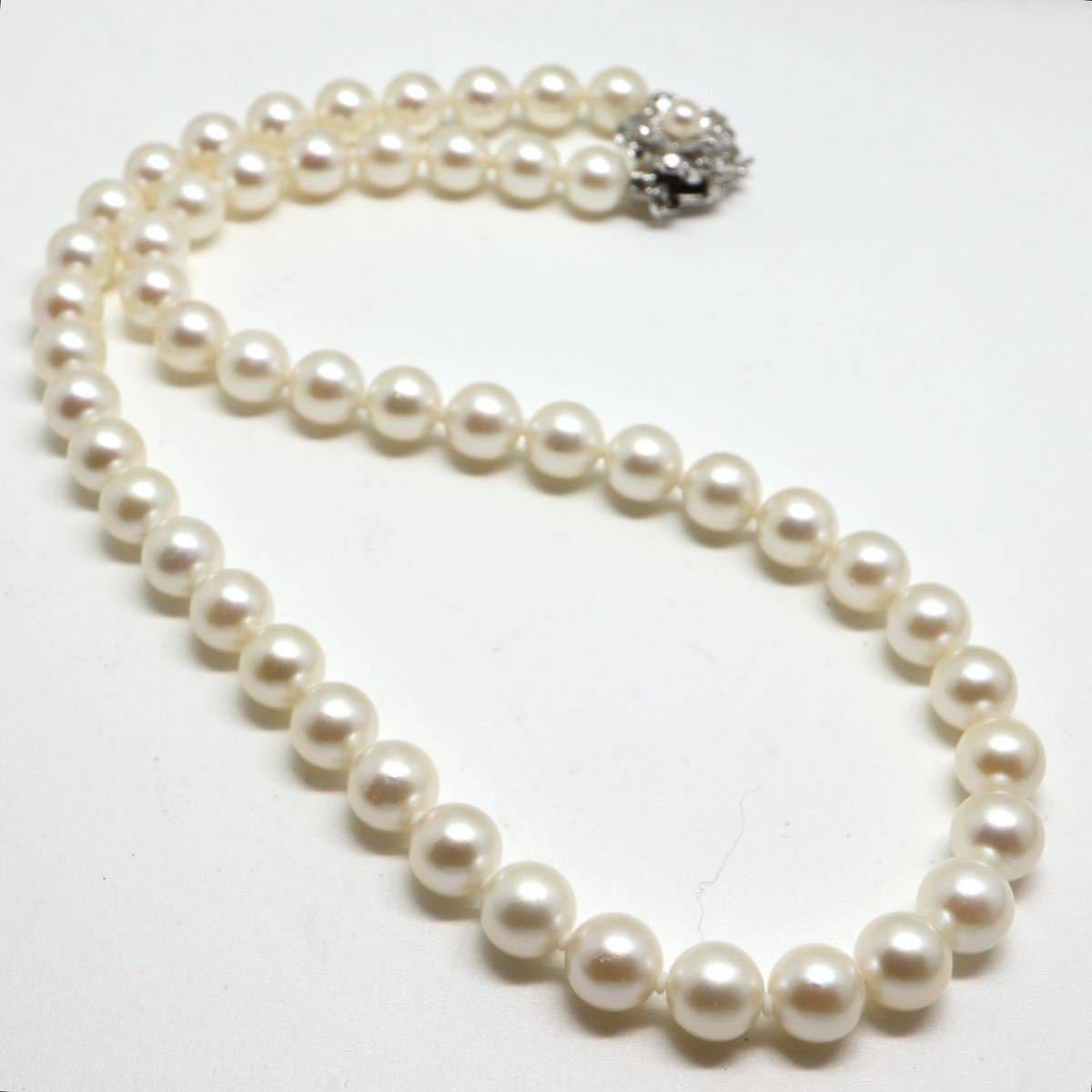 ソーティング付き!!《アコヤ本真珠ネックレス》J 7.5-8.0mm珠 36.7g 45cm pearl necklace ジュエリー jewelry EA3/EC6_画像6