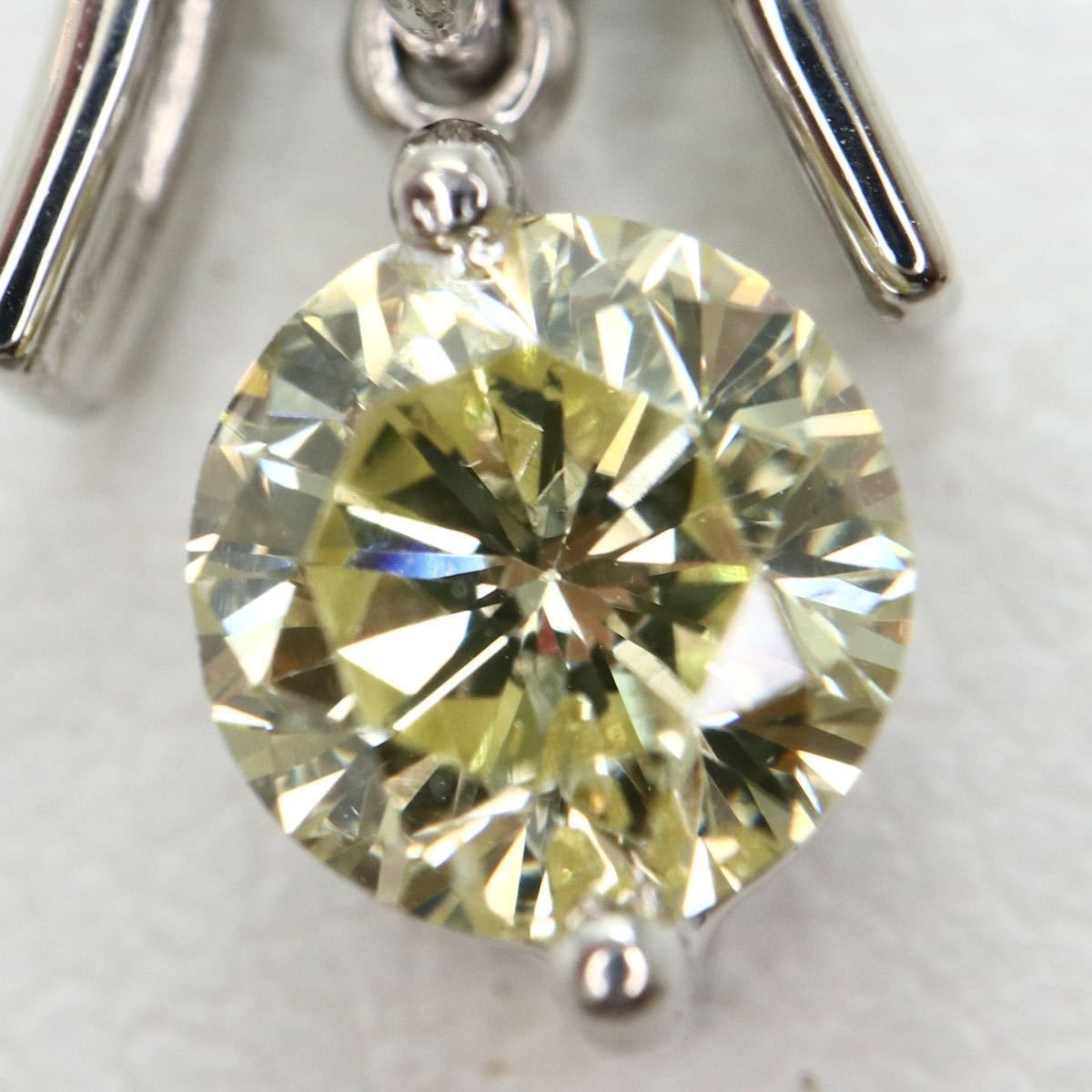 《K18 天然ダイヤモンドネックレス》J 約3.1g 約45cm 0.17ct 0.54ct diamond necklace jewelry ED3/ED3_画像4