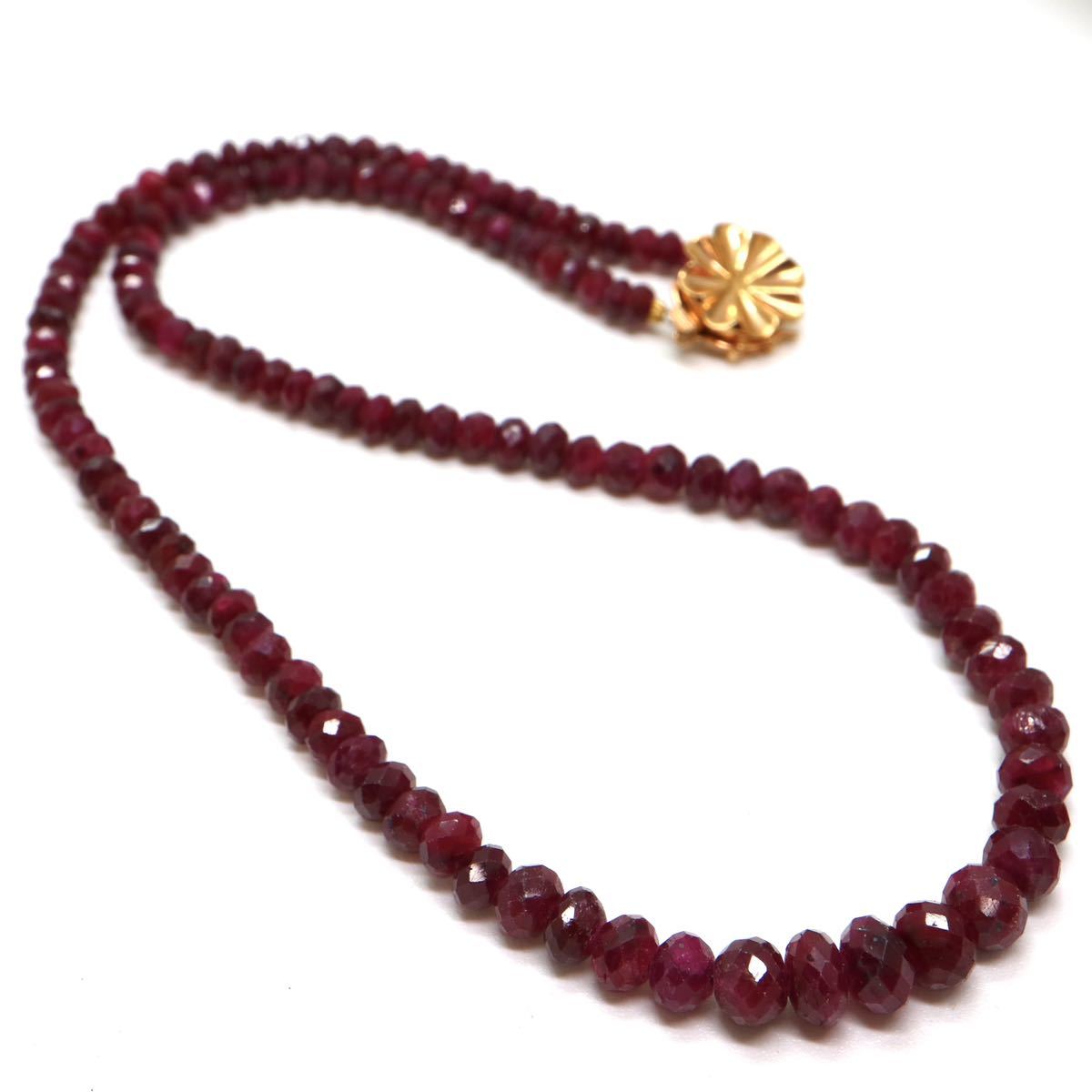 《K14天然ルビーネックレス》J ◎18.0g 5 39.5cm ruby necklaceジュエリー jewelry EA0/EA0_画像5