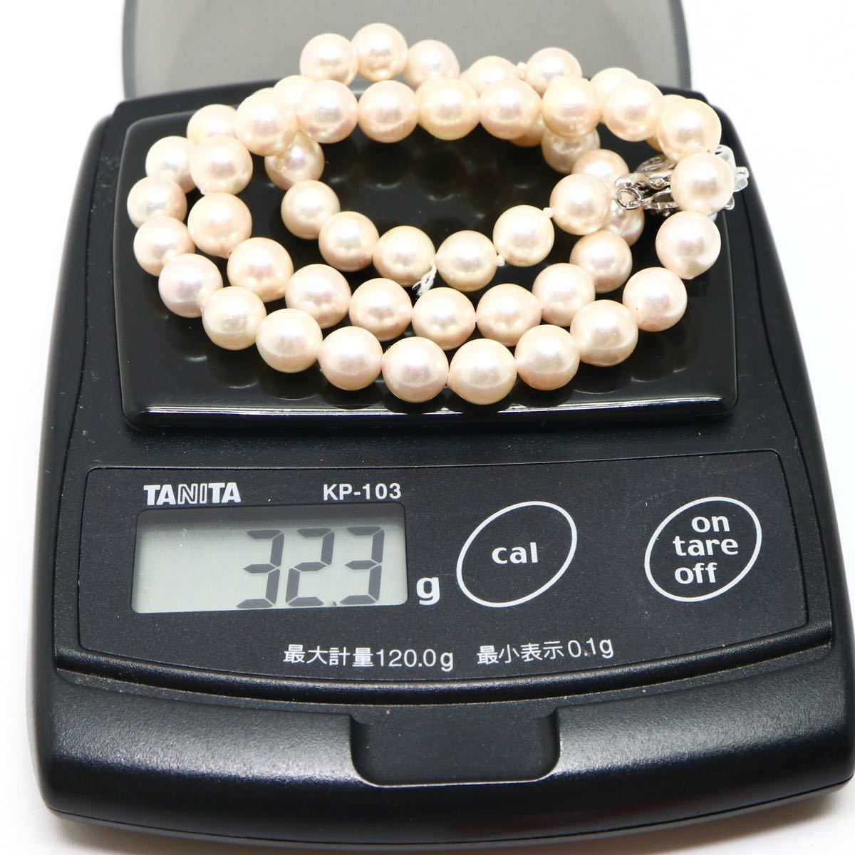  《アコヤ本真珠ネックレス》J 7.0-7.5mm珠 32.3g 45cm pearl necklace ジュエリー jewelry EA0/EB0_画像8